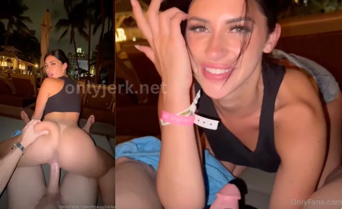Kassie Wallis – Risky Pool Bar Sextape Video Leaked