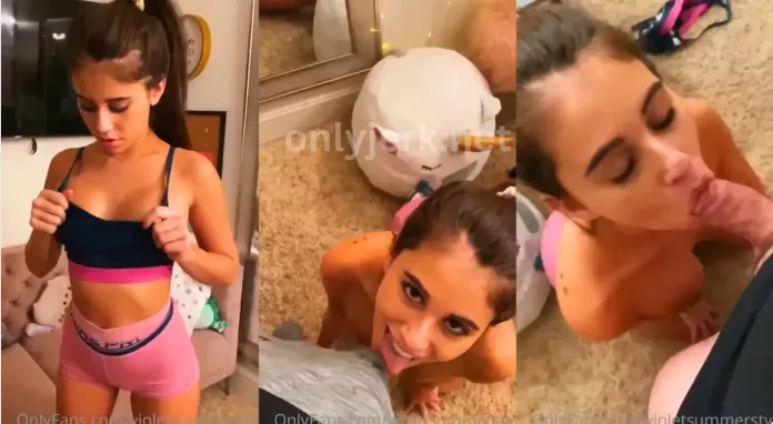 Violet Summer – Mall Blowjob With Big Facial Video Leaked