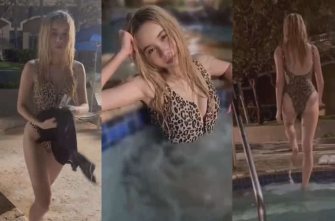 Lil Tay – Leopard Swimsuit Video Leaked