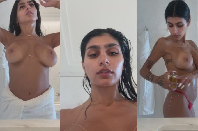 Mia Khalifa – Post Shower Routine Video Leaked