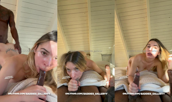 Izzy Swallows – Blonde Beauty Sucks Dildo While Fucked By BBC Video Leaked